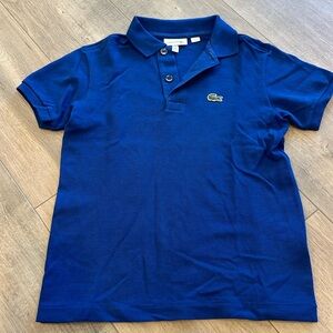 Lacoste blue pique polo- size 8